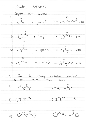 A2 Organic Chemistry Worksheets