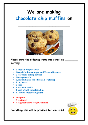 Food Technology: Chocolate Chip Muffins