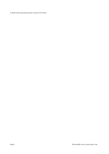 IGCSE Mathematics Function