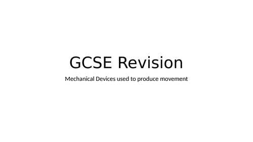 GCSE Revision - Movement