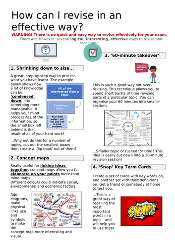 Revision Strategies Information Sheet