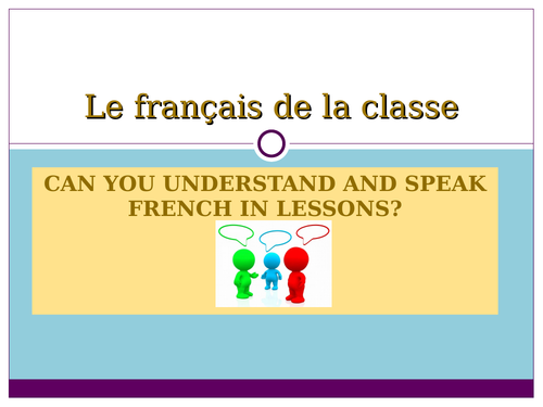 Learning classroom language in French