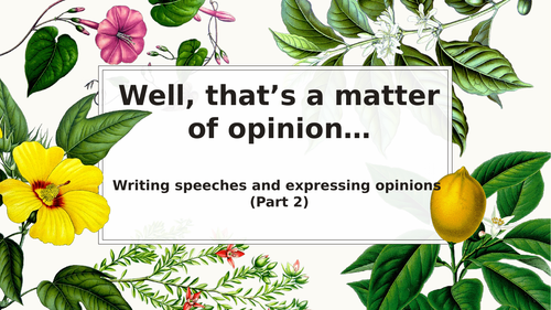 GCSE English Language - Speech Writing (AQA: Paper 2, Question 5)