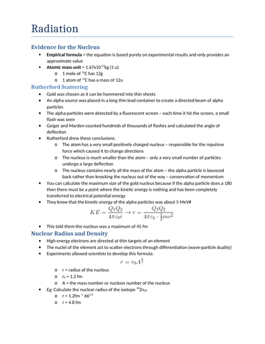 AQA Physics A-Level Radioactivity Revision Notes