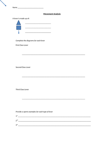 AQA 9-1 GCSE PE Revision Booklet- Movement Analysis