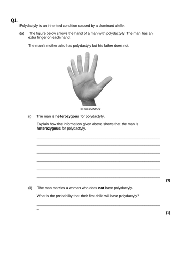 9-1 AQA GCSE Biology - U6 L4 Genetic Inheritance