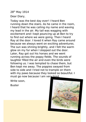 Year 2 Model Texts- Recounts- Animals in WWI