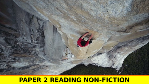 FREE SOLO - EDUQAS GCSE English Language 2018 Paper 2 Q1-Q6 PowerPoint