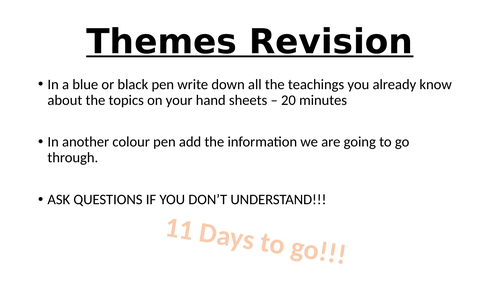 AQA RE Themes Revision (A,B,D,E)