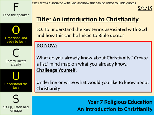 KS3 Introduction to Christianity SOL