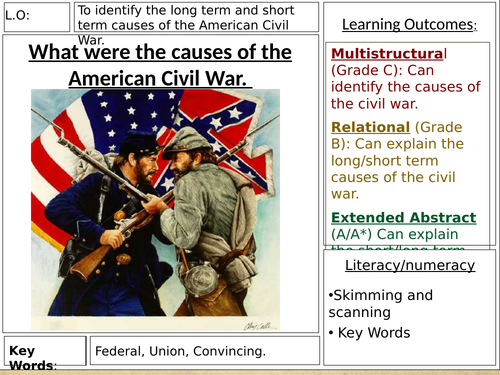 Causes of the American Civil War.