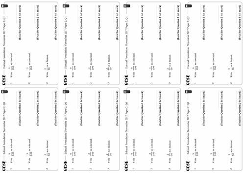 Converting Fractions to Decimals - Foundation GCSE Questions