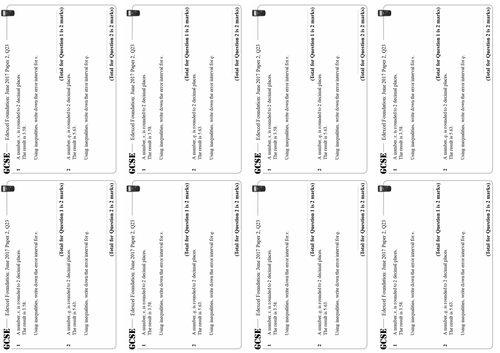 Error Intervals - Foundation & Higher GCSE Questions