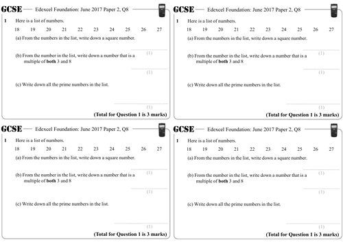 Prime Numbers, Factors & Multiples - Foundation GCSE Questions