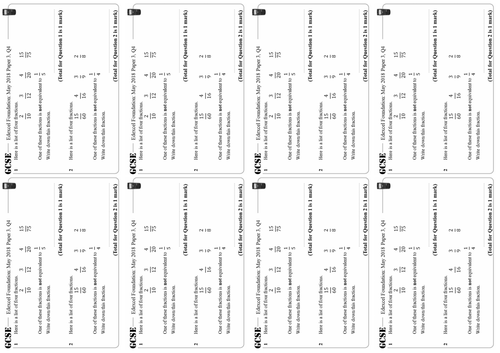Simplifying Fractions - Foundation GCSE Questions