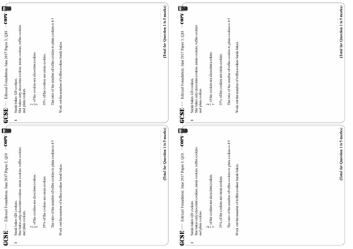 Fractions, Percentages & Ratios of Quantities - Foundation & Higher GCSE Questions