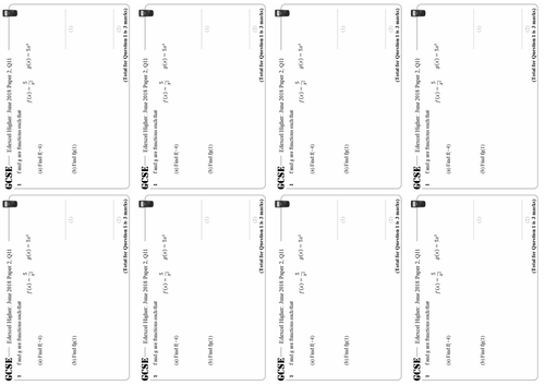 Evaluating Composite Functions - Higher GCSE Questions
