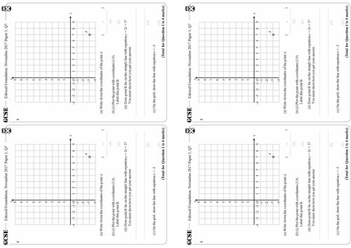 Horizontal & Vertical Lines - Foundation GCSE Questions