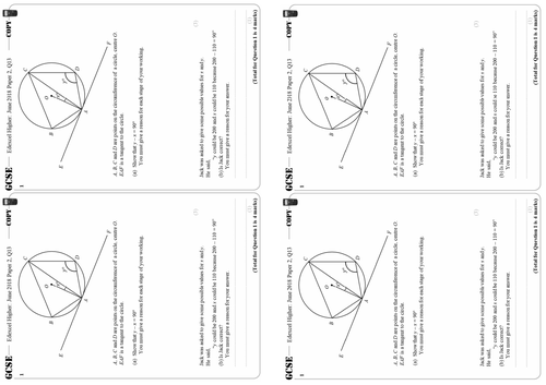 Combining Circle Theorems - Higher GCSE Questions
