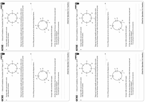 Circumference of a Circle - Foundation & Higher GCSE Questions