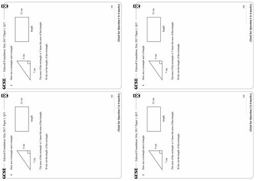 Area of a Triangle - Foundation & Higher GCSE Questions