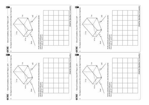 Plans & Elevations - Foundation & Higher GCSE Questions