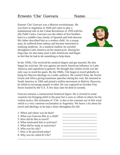 Ernesto Che Guevara Biography (English Version)