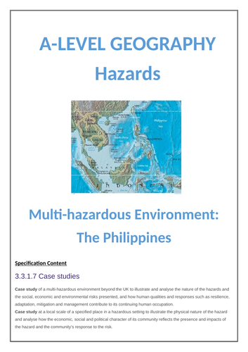 Multi-Hazardous Environment Case Study - Phillipines