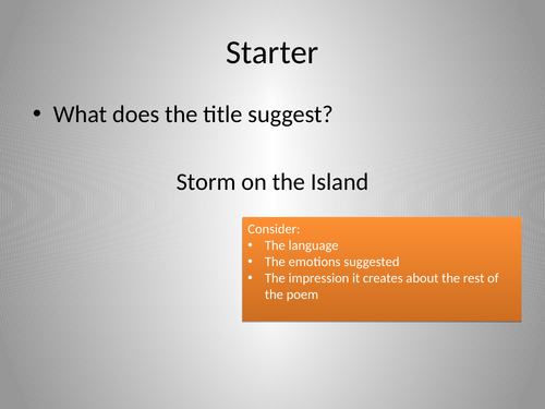 Fully annotated Storm on the Island for Power and Conflict AQA