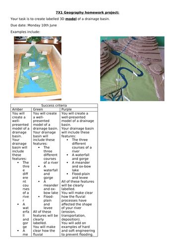 River model building homework