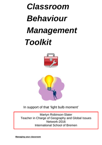 Classroom Behaviour Management Toolkit