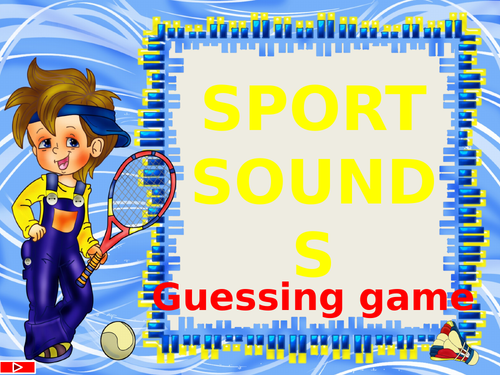 Sport sounds. Listening game.