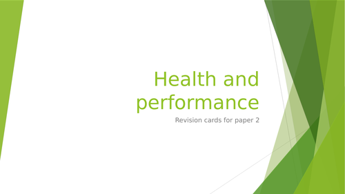 Revision cards for GCSE PE (9-1) Edexcel