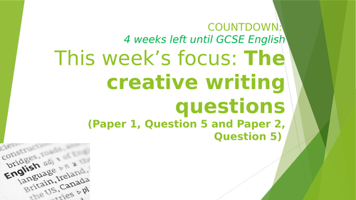 english gcse creative writing questions