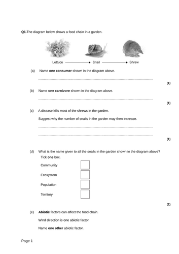 9-1 AQA GCSE Biology - U7 L4 - Levels of Organisation