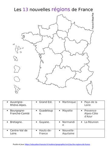 Les nouvelles régions de France