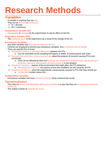 Complete content for Rsearch Methods 1&2
