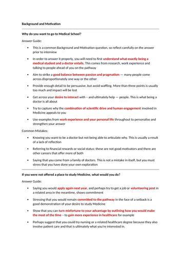 Medicine MMI Interviews Questions and Answers | Teaching Resources