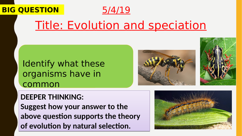AQA new specification-Evolution and speciation-B15.4