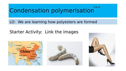 Condensation polymerisation