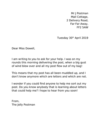 Year 1 Letter Writing (1 Week) 