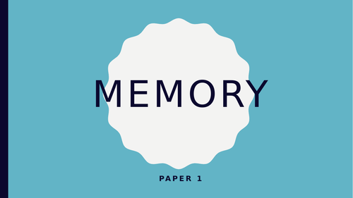 AQA A Level Psychology Memory Powerpoint