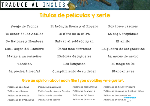 Spanish films and complex opinions (avoiding 'me gusta')