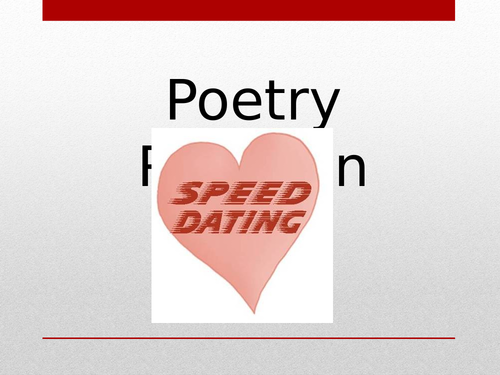 AQA  A Level Pre-1900 Poetry Speed Dating Revision.