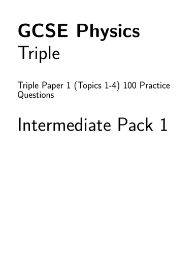 AQA GCSE Physics: 100 Revision Calculations (Physics Paper 1)