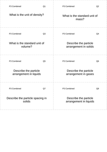 AQA GCSE Physics / Trilogy - Revision Cards (P3)