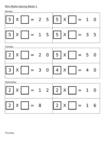 Year 2 Arithmetic Question Booklets, Spring