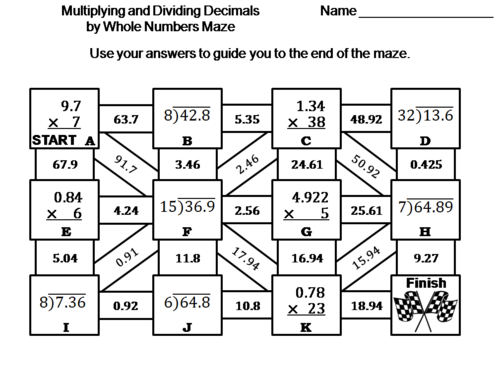 multiplying-and-dividing-decimals-by-whole-numbers-activity-math-maze