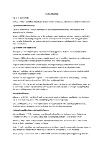 Social Influence Studies