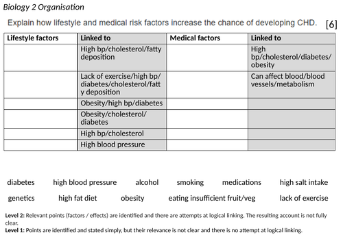 6 Mark questions broken down